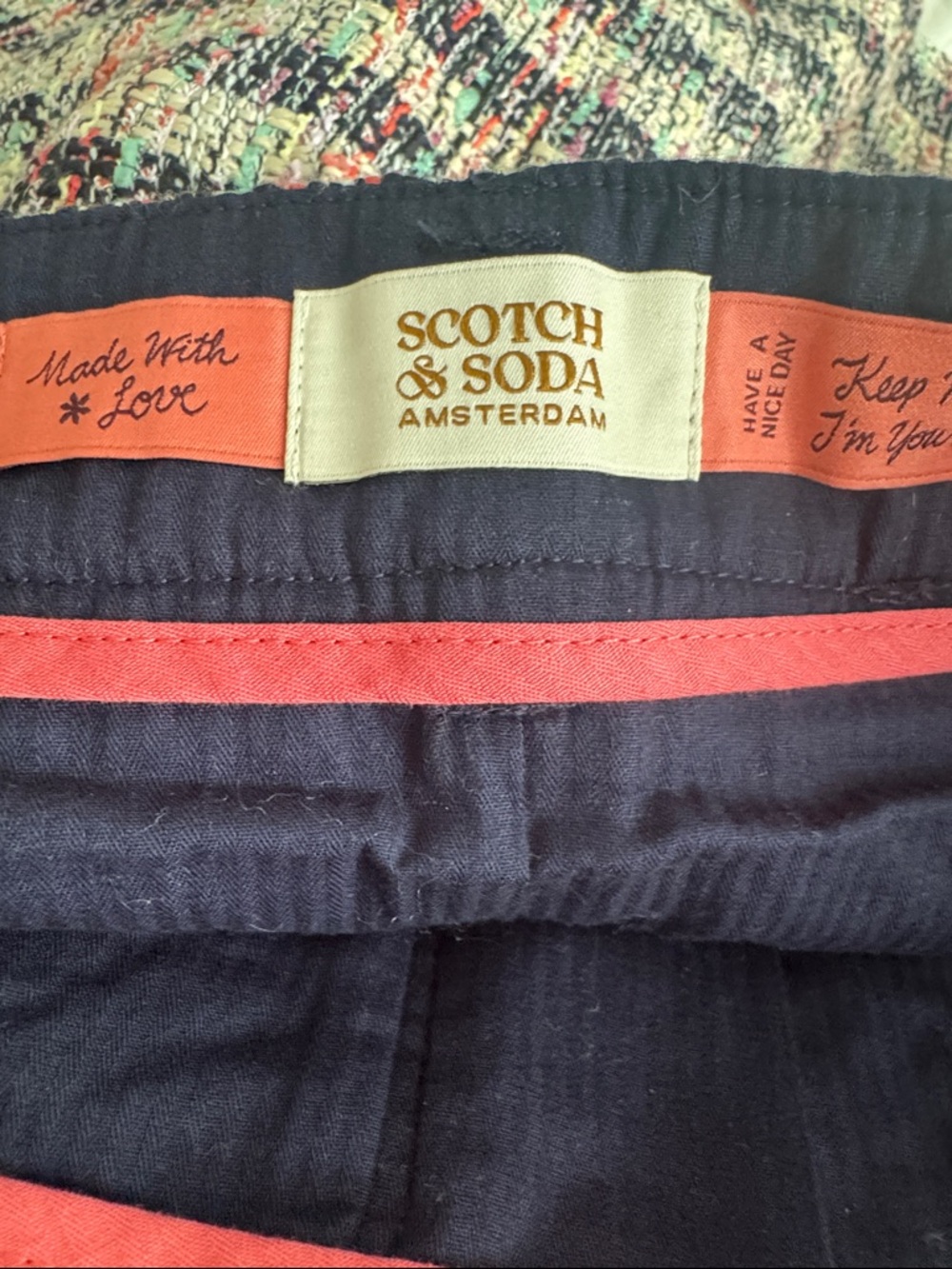 SCOTCH & SODA Plaid Tweed Mini Skirt High Waisted Multicolor Preppy Pockets L - Picture 8 of 10